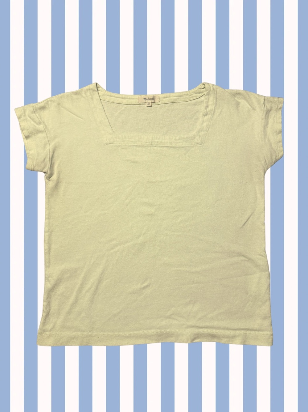 Madewell - Light Green Square Neck Women’s Tee